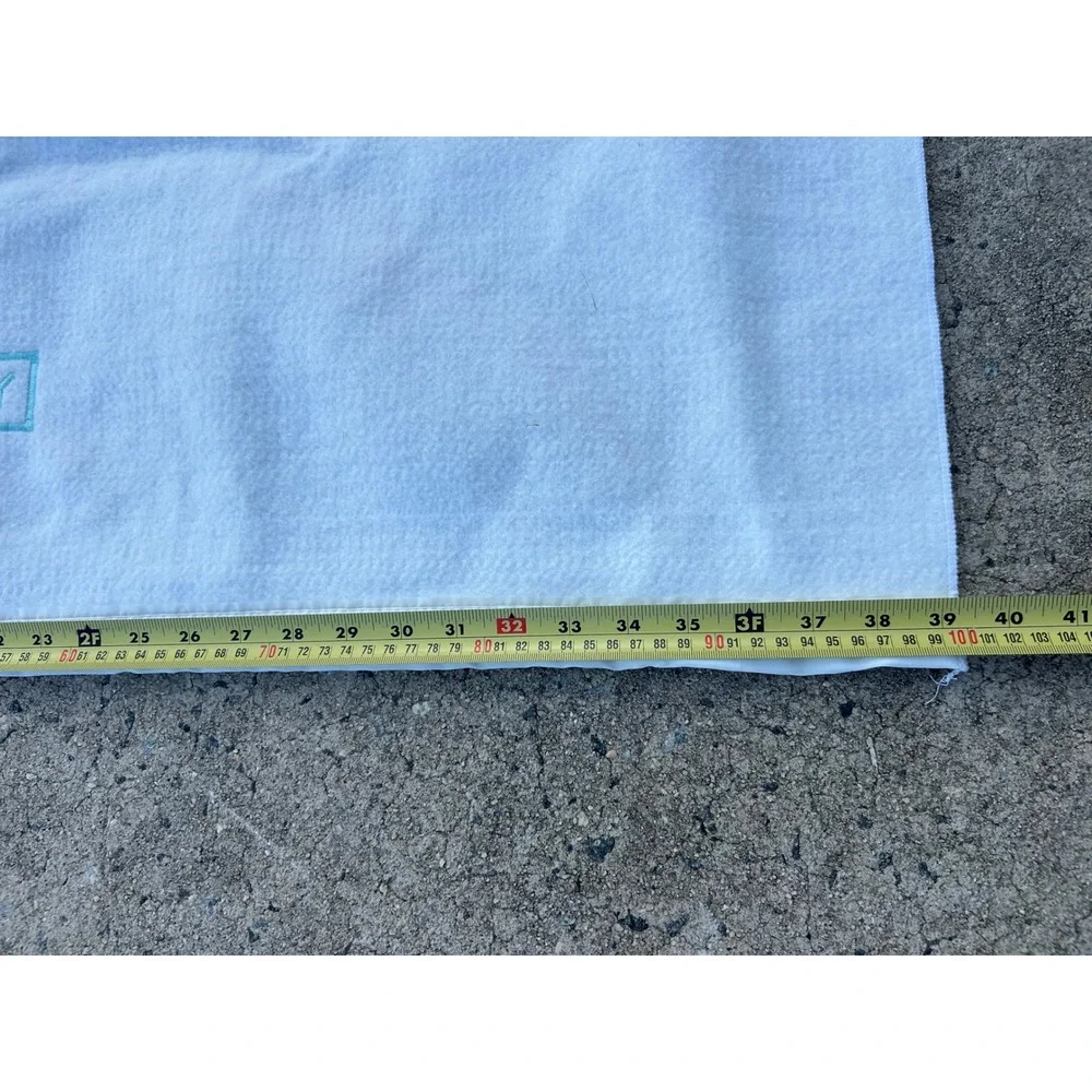 Unbranded Fleece Baby Blanket 40x42 White Embroidered Block Pastel Kids